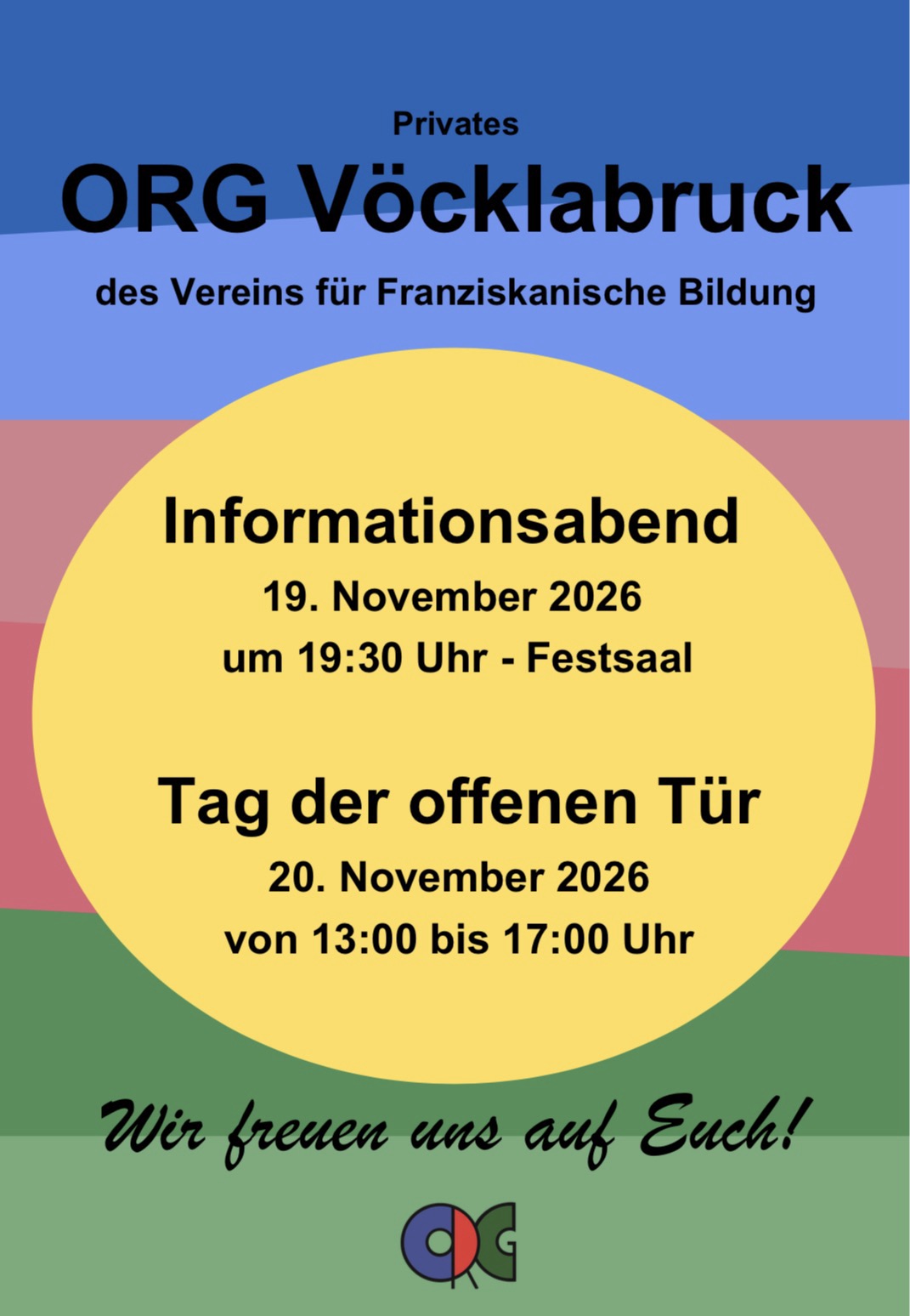 Plakat Werbung Tag der offenen Tür 2026